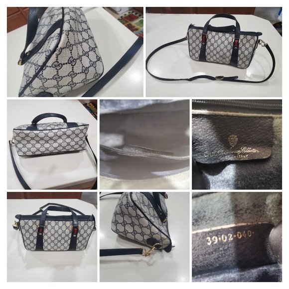 Gucci Blue Handbag & Strap Looks New!